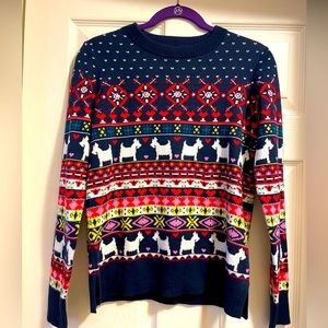 Charter Club Scottie Dog Fair Isle Holiday Sweater